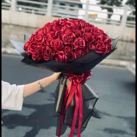 گل روبانی دست‌ساز سفارشی تک‌شاخه، دسته‌گل و باکس