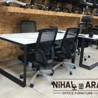 میز پایه کلاف مدیریت کنفرانسی2536صندلی زیرسری دار