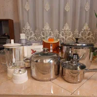 قابلمه استیل و پلوپز برقی و آبمیوه گیری و کریستال