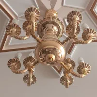 لوستر برنجی اب طلا