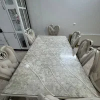 مبل استیل راش 9نفره با ناهار خوری 6نفره|مبلمان خانگی و میز عسلی|رباط‌کریم, رباط‌کریم|دیوار