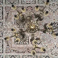 لوستر برنز ۵ شعله روشن ۱۵ لامپ