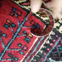 دستبند مسی با ابکاری نقره