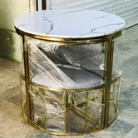 میز غذا خوری فلزی چهار نفره گرد و مربع|میز و صندلی غذاخوری|زنجان, |دیوار