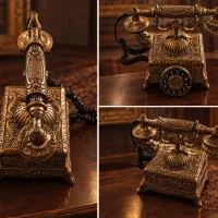 تلفن برنزی کلاسیک قابل استفاده و آنتیک