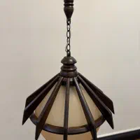 لوستر چوبی تک حباب