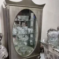 بوفه چوبی رنگ نقره ای|بوفه، ویترین، کنسول|تهران, نیروی دریایی|دیوار