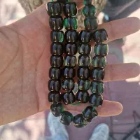 تسبیح سندلوس سبز آبی دو پوست