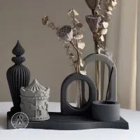 گلدان دونات چروک سنگ مصنوعی|صنایع دستی و سایر لوازم تزئینی|اردبیل, |دیوار