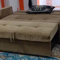 مبل تخت خواب شو 2 نفره قهوه ایی|مبلمان خانگی و میز عسلی|قم, کلهری|دیوار