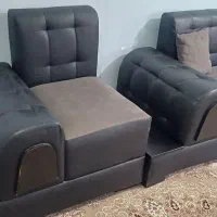 مبل ال روکش چرم هفت نفره|مبلمان خانگی و میز عسلی|گرگان, |دیوار