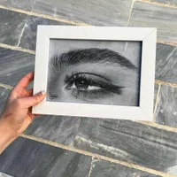 طراحی چهره با سیاه‌قلم  هدیه خاص از روی عکس شما|تابلو، نقاشی، عکس|مراغه, |دیوار