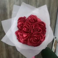 دسته گل روبانی