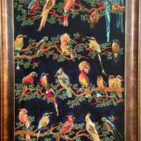 دوتخته تابلوفرش ماشینی ۱۷۰۰ شانه بافت ابریشم|تابلو فرش|تهران, خواجه نصیر طوسی|دیوار