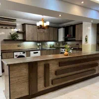 کابینت ام دی اف به همراه هود|کتابخانه، شلف، قفسههای دیواری|اصفهان, فرهنگیان|دیوار