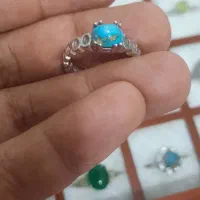 انگشتر فیروزه زنانه آبکاری رادیوم|جواهرات|بابل, |دیوار