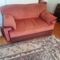 مبل راحتی هفت نفره  سالم چرم وپارچه