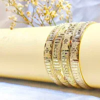 نمونه النگو طلاروس پهن مدل افروز زیبا  شیک مدل طلا