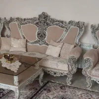 مبلمان استیل ۹نفره بهمراه میز عسلی های کامل|مبلمان خانگی و میز عسلی|آمل, |دیوار