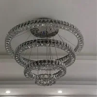 لوستر کریستالی مدرن دایره|لوستر و چراغ آویز|قزوین, |دیوار