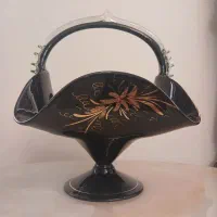 میوه خوری مشکی با گل طلایی