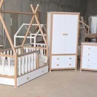 ساخت تختخواب سفارشی تمام وسایل چوبی