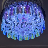 لوستر سقفی کریستالی کنترل دار|لوستر و چراغ آویز|تهران, دروازه شمیران|دیوار