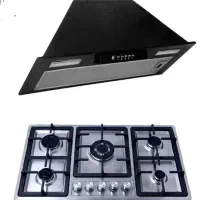 پک کامل هود و اجاق گاز شیشه‌ای/ پنج شعله/ هود لمسی|اجاق گاز و لوازم برقی پخت‌وپز|زاهدان, |دیوار