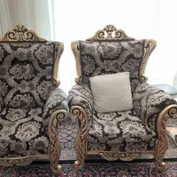 مبل تک‌نفره سلطنتی (استیل) دست‌دوم سالم