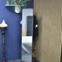 آینه ایستاده گردون چوبی لمون