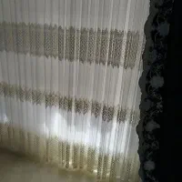 پرده پذیرایی با دو دستک مخمل