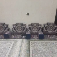 پشتی و زیر پایی و گاو صندوق نسوز در حد نو