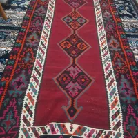 گلیم پشمی دستبافت آنتیک کلکسیونی|گلیم، جاجیم، گبه|شیراز, لاله|دیوار