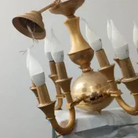 لوستر 10 شعله طلایی