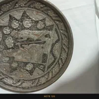 سینی فلزی تزئینی قدیمی قاجاری اصل