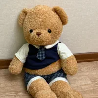 عروسک خرس با لباس مردانه