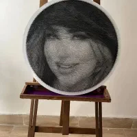 تابلو میخ و نخ چهره