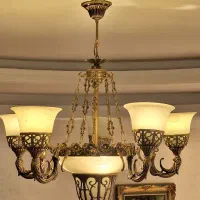 لوستر 5 شاخه برنز