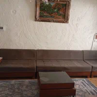 مبل راحتی ال هفت نفره کارکرده ی تمیز وسالم|مبلمان خانگی و میز عسلی|تهران, جنت‌آباد مرکزی|دیوار
