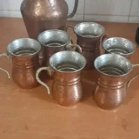 یک دست پارچ و لیوان مسی،در حد نو