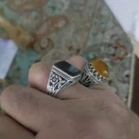 انگشتر نقره عقیق سیاه