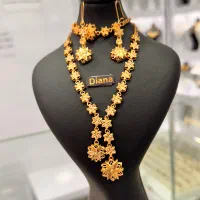 سرویس برنجی با آبکاری طلا مشابه طلا طرح آنیل