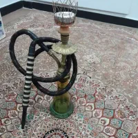 قلیون برنجی و چوبی(گردو)|کلکسیون اشیاء عتیقه|اندیشه, اندیشه فاز ۱|دیوار