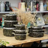 قابلمه چدن گرانیت ۱۵پارچه