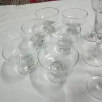 ۶عددجام عسل  ۶عددبستنی خوری کریستال|ظروف سرو و پذیرایی|رشت, پستک|دیوار