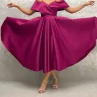 پیراهن مجلسی شیک ساتن آمریکایی