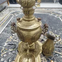 سماور زغالی مسی ، برنز ست کامل