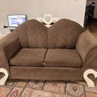 مبل نیم ست قهوه ای سفید