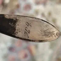 چنگال قدیمی روکش نقره