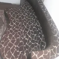 مبل ال مخمل چرم ۷نفره با بلشت|مبلمان خانگی و میز عسلی|آمل, |دیوار